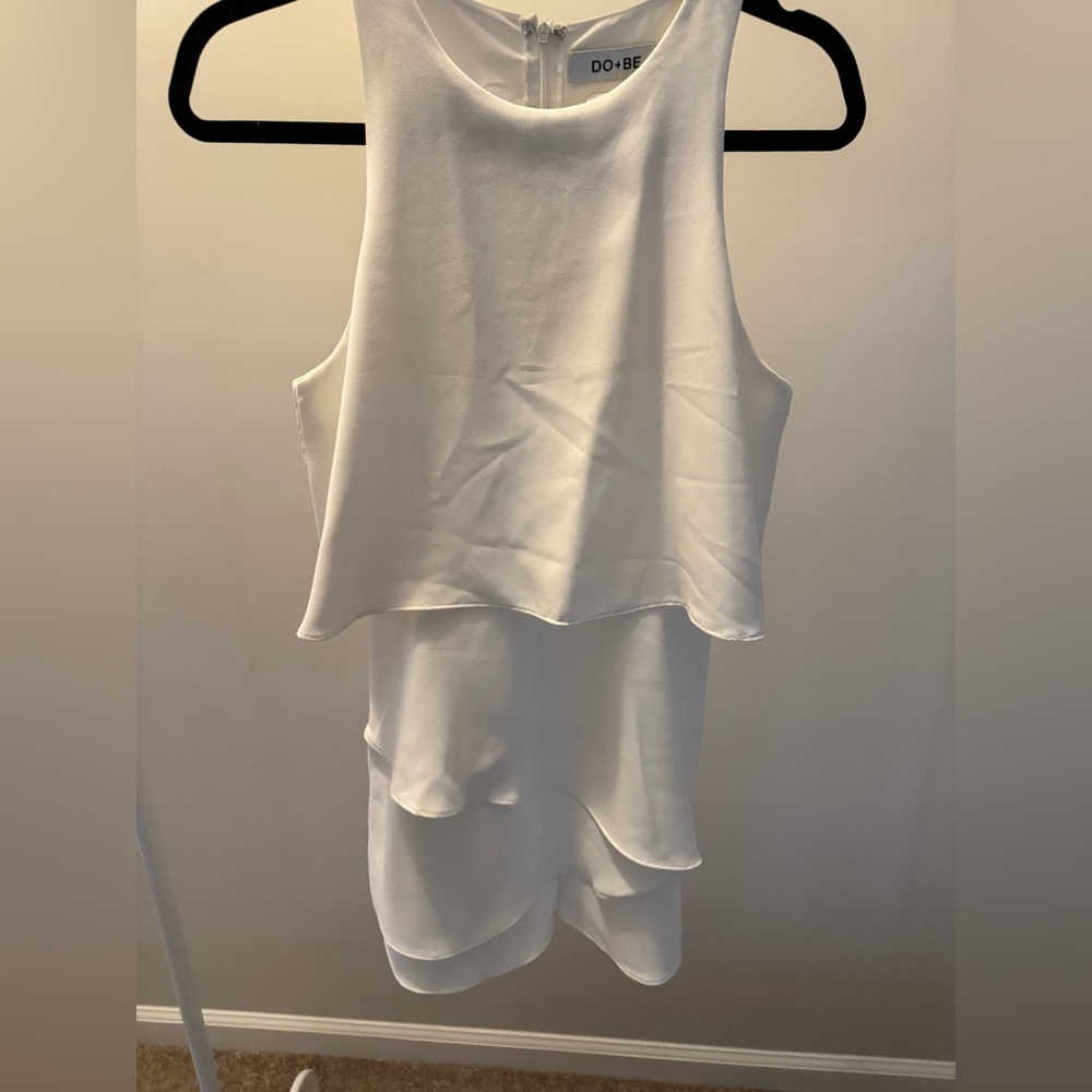 DO-BE White Ruffle Romper